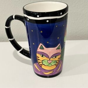Collectible Vintage Milson & Louis Hand-Painted Whimsical Cat Latte/Coffee Mug